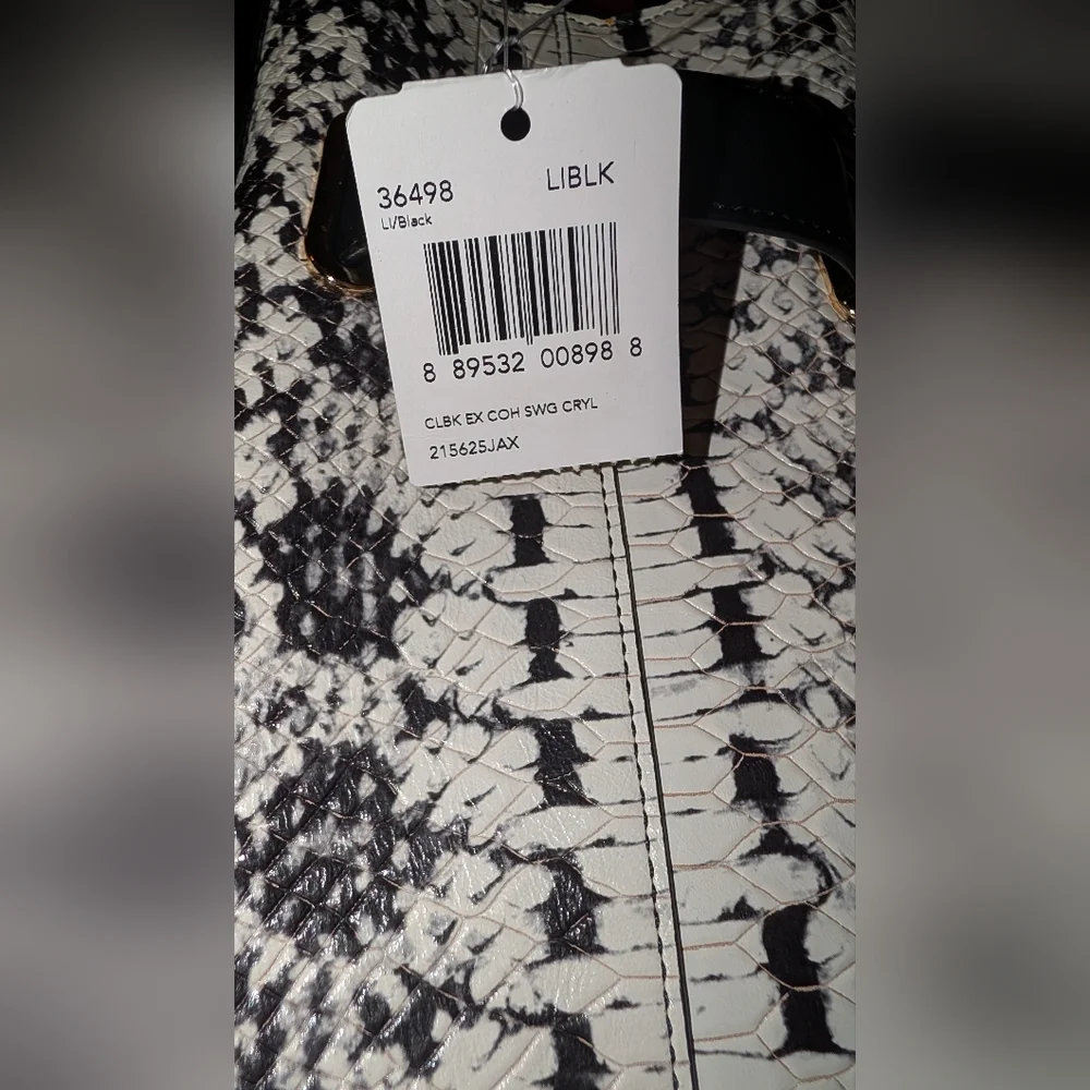 COACH Color Block Exotics Swagger Carryall LI/Black Satchel Black Multi NWT - Picture 7 of 12